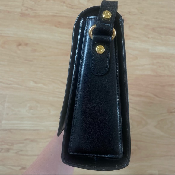 |Bally| Vintage Crossbody Black Leather Shoulder Bag - Picture 3 of 14